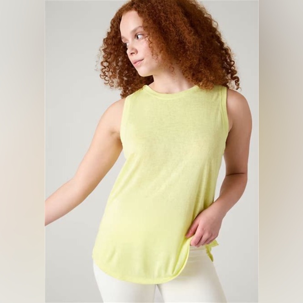 Athleta Breezy Tank Honeysuckle Yellow Modal Polyester sz 2X